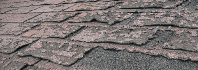 A damaged and leaking roof can lead to water damage.
