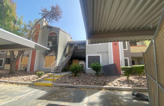 exterior of apartment complex