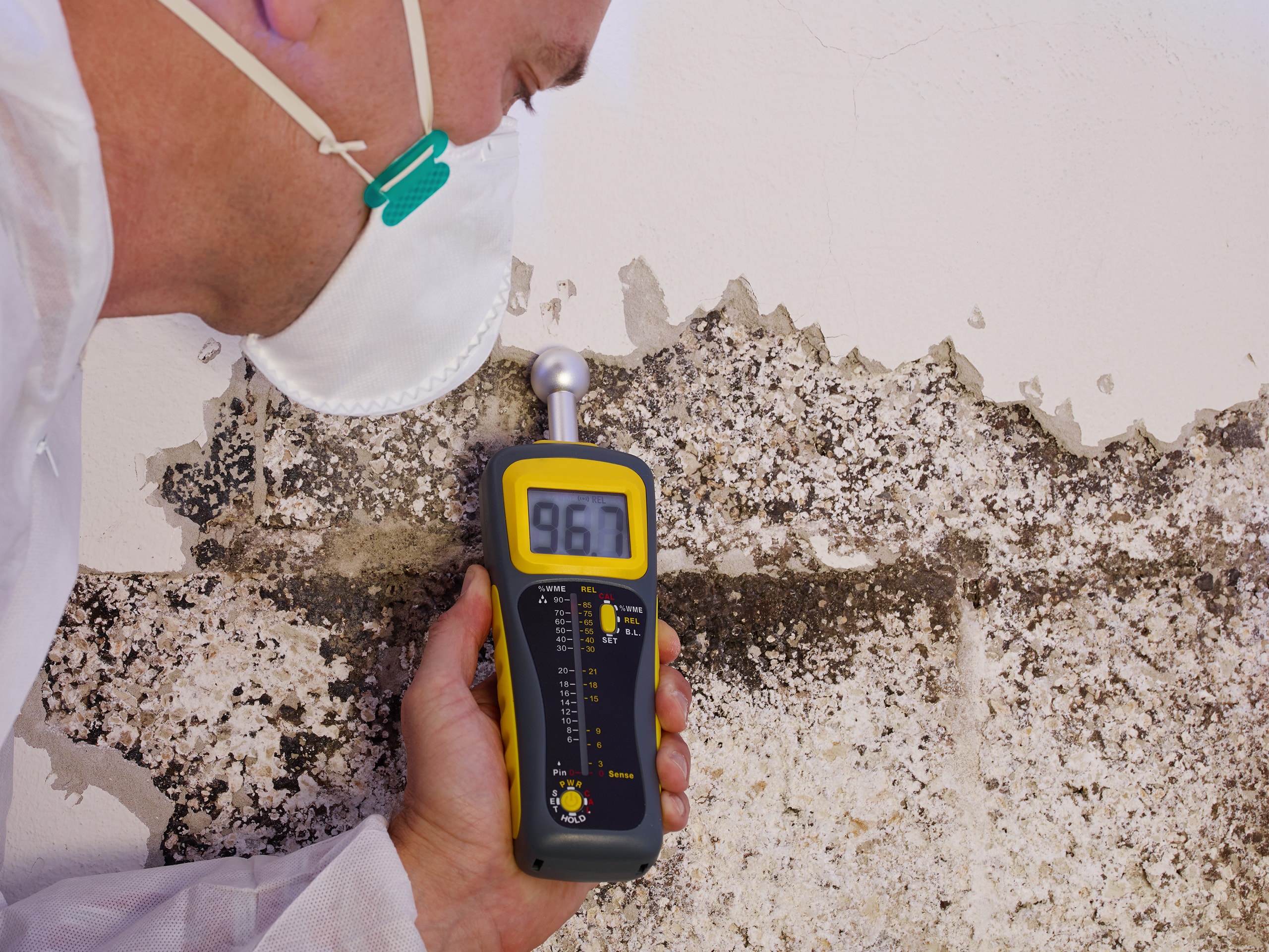 close-up of mold exposure inside of residential home