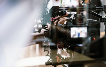close-up of camera