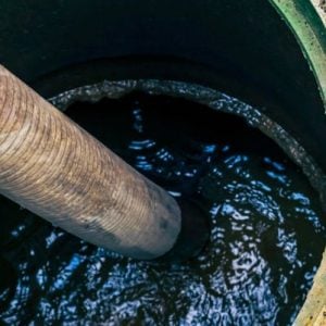 sewage in ground
