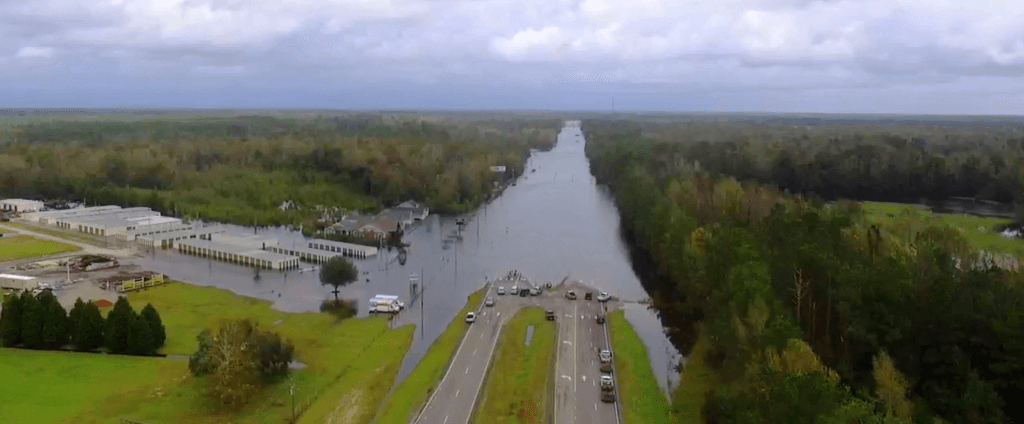 BluSky Hurricane Florence Flooded Highway